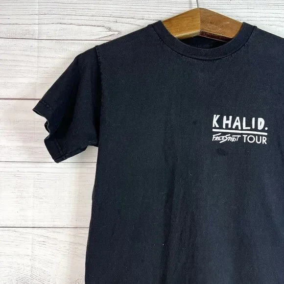Khalid Free Spirit 2019 Tour Concert Short Sleeve T Shirt Unisex Black Size S - Picture 3 of 9